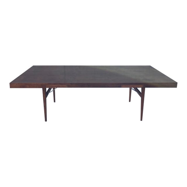 1950s Rare George Nelson for Herman Miller Executive Walnut Dining or Conference Table For Sale