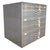 Industrial style gray painted steel flat file cabinet, commonly known as a map or blueprint cabinet. It has three...