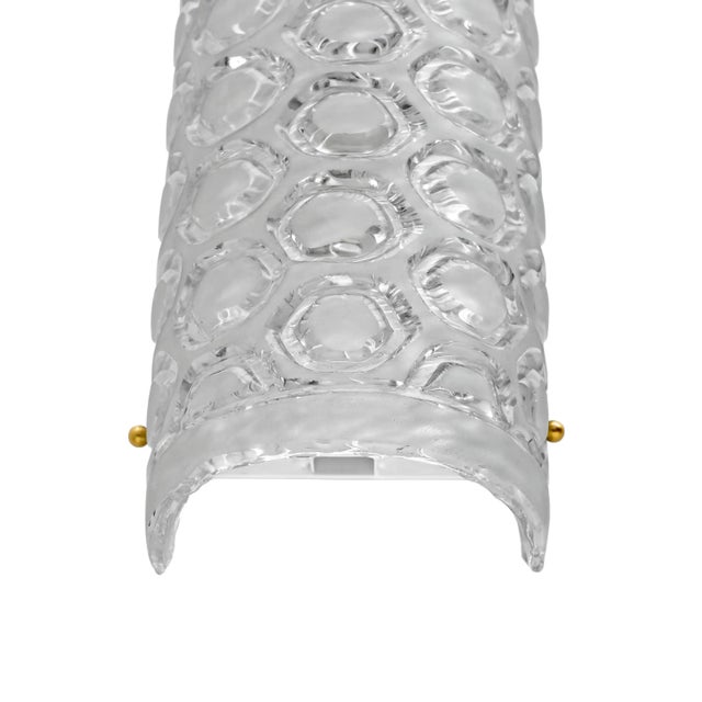 Metal Modern Italian Murano Glass Textured Wall Sconces, 2000, Set of 2 For Sale - Image 7 of 9