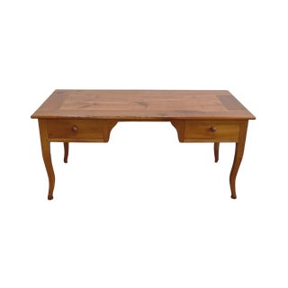 Large Louis XV Desk in Solid Cherry, Mid-19th Century For Sale