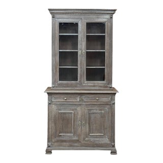 19th Century Louis Philippe Cerused Oak Bookcase For Sale