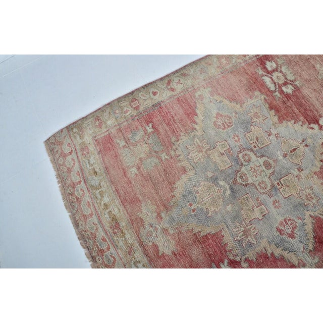 Handknotted Oushak Vintage Carpet For Sale - Image 14 of 15