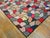 1930s Vibrant Multi Color With Colorful Detail Geometric Design Antique American Hooked Rug For Sale - Image 5 of 5