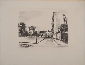 Maurice Utrillo, Rue De Labreuvoir, Original Signed Lithograph