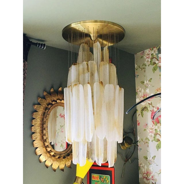 Gold Murano Ceiling Lamp from Mazzega, 1970s For Sale - Image 8 of 10