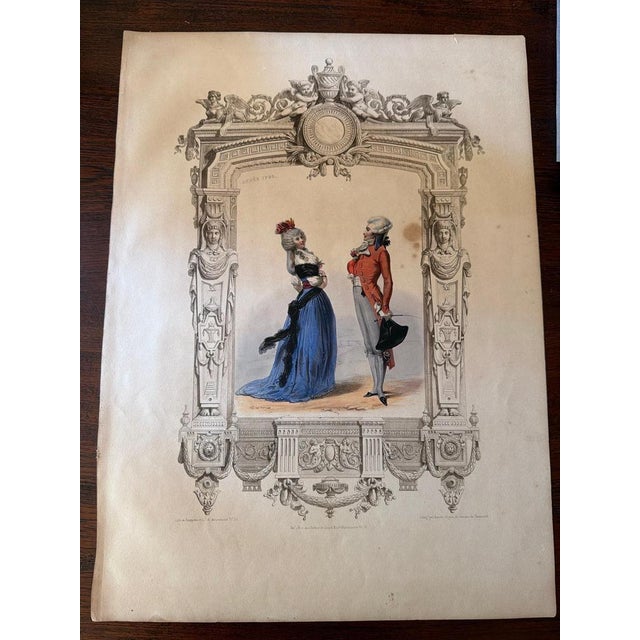 Paper Achille Devéria, French Court Costume, 1847, Lithograph For Sale - Image 7 of 9