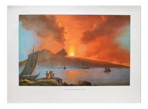 1964 "Vesuvius, Eruption 1828", First Edition Full-Color Print