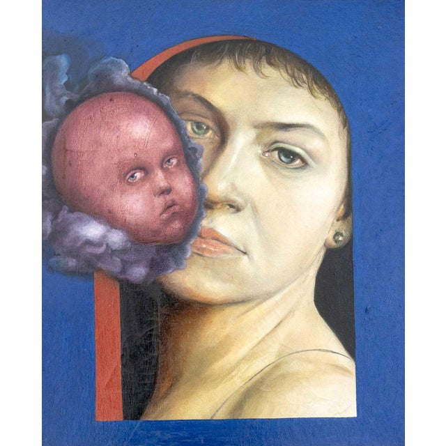 Robert Dandarov (Macedonian/American, b. 1959), "Madonna", Oil on Canvas, 1987, signed, titled, and dated verso, painted...