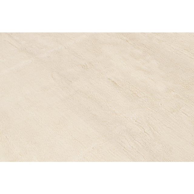 Late 20th Century Rug & Kilim’s Contemporary Solid Rug in Tone-on-Tone Off-White and Ivory For Sale - Image 5 of 7