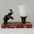 1930s Art Deco Elephant Table Lamp with Red Marble Base, 1930 For Sale - Image 5 of 9