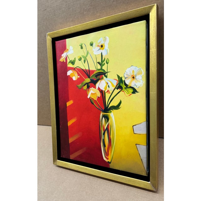 Mid-Century Modern Still Life Oil Painting on Canvas For Sale - Image 4 of 6