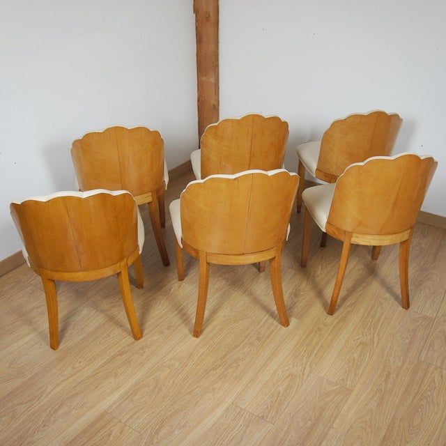 1930s Art Deco Eight Seater Dining Suite from Hille of London, 1930s, Set of 9 For Sale - Image 5 of 16