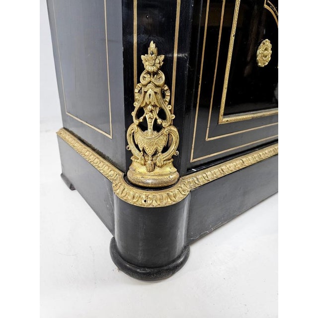 Metal French Napoleon III Boulle Cabinet, 1880s For Sale - Image 7 of 18
