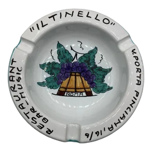 Vintage Italian Il Tinello Restaurant and Bar Rome Ashtray Catchall