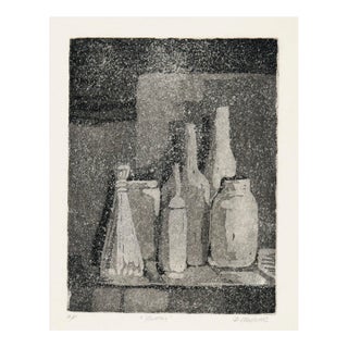"Bottles" - Etching in Ink on Paper (Artist's Proof) by Doris Warner For Sale