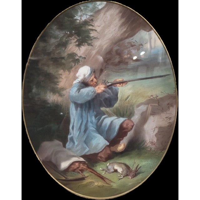 English School, Unknown, The Poacher, 1800s, Watercolor on Paper, Framed For Sale - Image 5 of 6