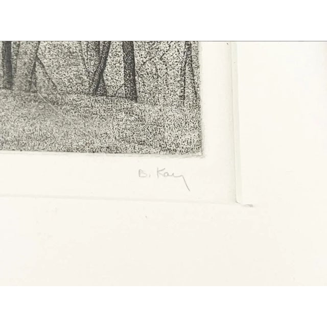 American 1970s “Crown Hill” Abstract Landscape Etching by Bryan Kay For Sale - Image 3 of 6