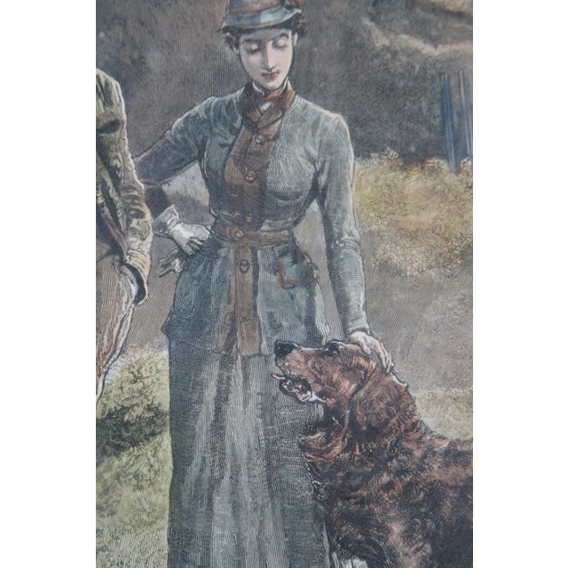 John Charlton Antique Twelfth of August Luncheon on the Moors Hunt Engraving 31" For Sale - Image 4 of 11