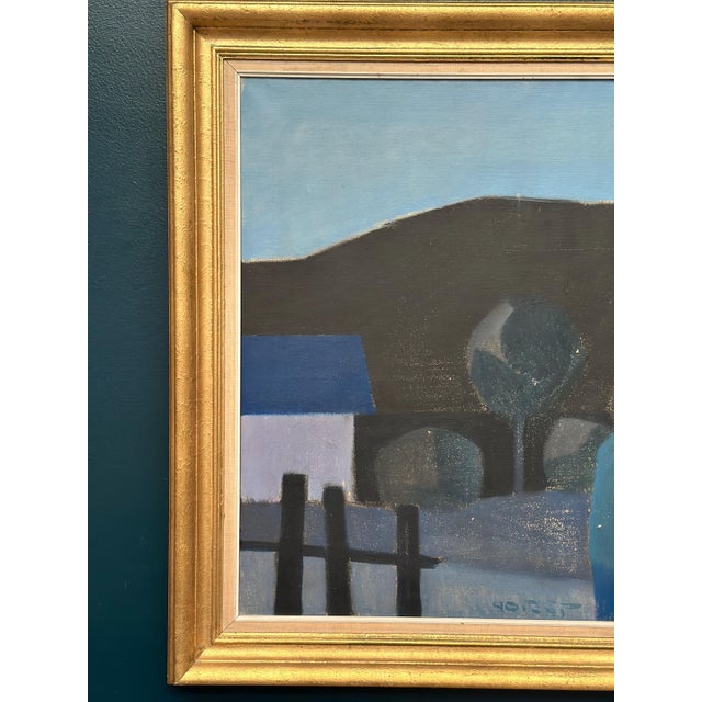 Mid-Century Modern Knud Horup, Landscape, 1960s, Oil Painting on Canvas, Framed For Sale - Image 3 of 11