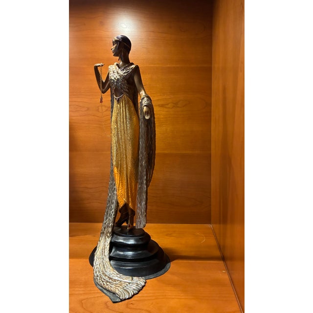 1980s 1980s Erté “Je L’aime” Limited Edition Bronze Sculpture, Signed, 364/500 For Sale - Image 5 of 9