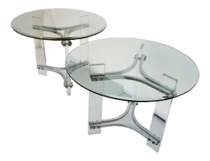 Charles Hollis Jones Style Side Tables - a Pair