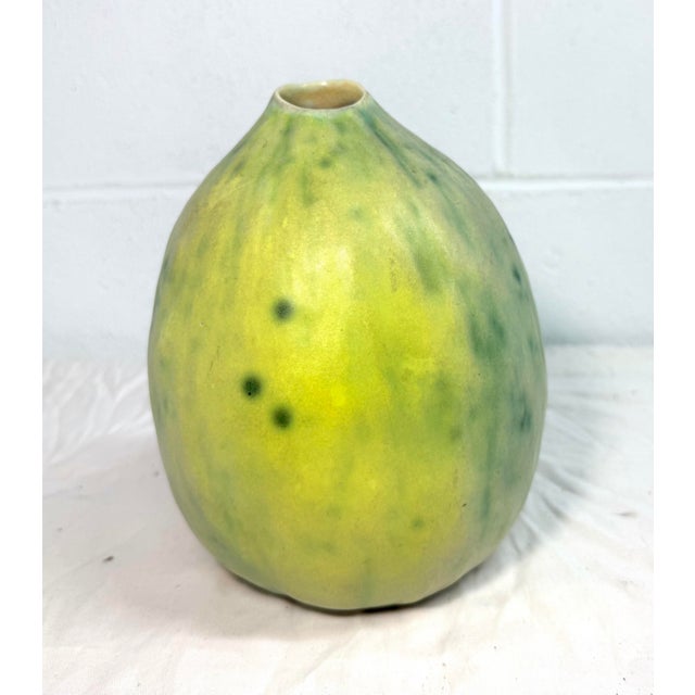 Vintage 96 Handmade Patricia Garrett Figural Vegetable Squash Melon Pottery Vase For Sale In New York - Image 6 of 12