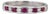 0.40ctw Diamond Ruby Wedding Band 14k White Gold Size 6.5 Stackable Wedding Band For Sale