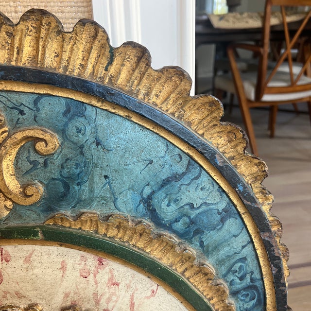 Antique Italian Gilded Carved Crown Panel Architecture Fragment For Sale - Image 4 of 6