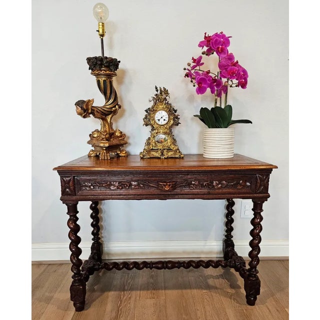 Antique French Louis XV Rocaille Style Mantle Clock For Sale - Image 12 of 13