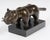 Sculpture of a Cat, Bronze on Marble Base, 20th Century. For Sale - Image 3 of 12