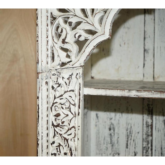 Anglo Indian Hardwood Carved Open Bookcase, 1900s For Sale - Image 6 of 17