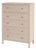 Nora 36 in. W Rectangular Wood 5 Drawer Tall Dresser, Antique Taupe For Sale