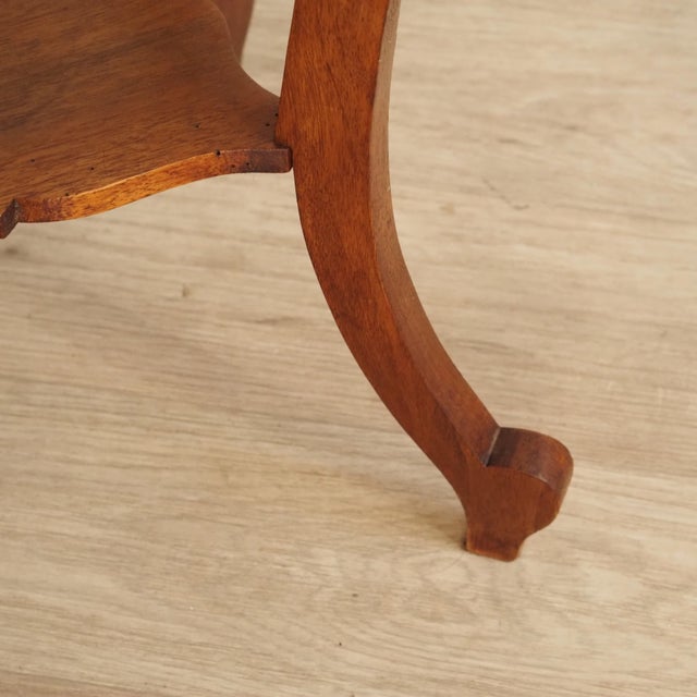 Wilhelminian Floral Column Side Table with Marble Top, 1880s For Sale - Image 12 of 13