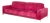 Modern Magenta Pink Chenille Upholstered Sofa For Sale