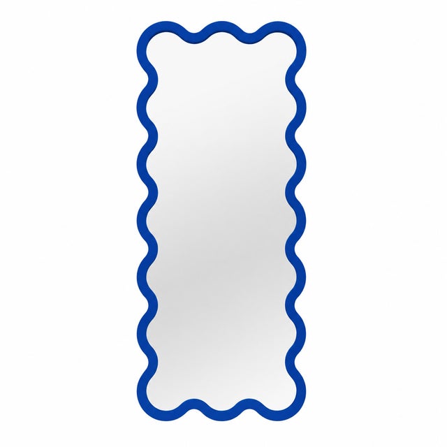 Large Organic Wall Mirror With Sculptural Red Wavy Frame Hvyli 16 by Oitoproducts For Sale - Image 17 of 18