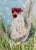 Shabby Chic Original Watercolor Painting of “My Chicken Floppy” For Sale - Image 3 of 6