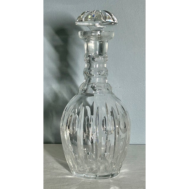 Vintage Traditional Style Cut Crystal Decanter W/Stopper For Sale - Image 13 of 15