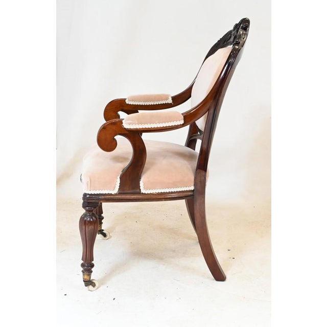 Victorian Armchairs with Balloon Back, 1880, Set of 2 For Sale - Image 5 of 10