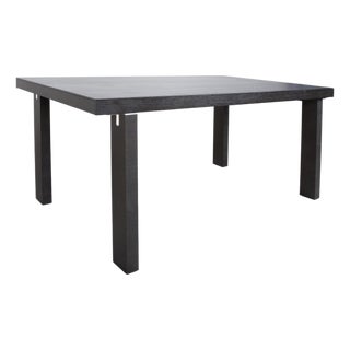 Extendable Dining Table in Black Oak from Contours For Sale