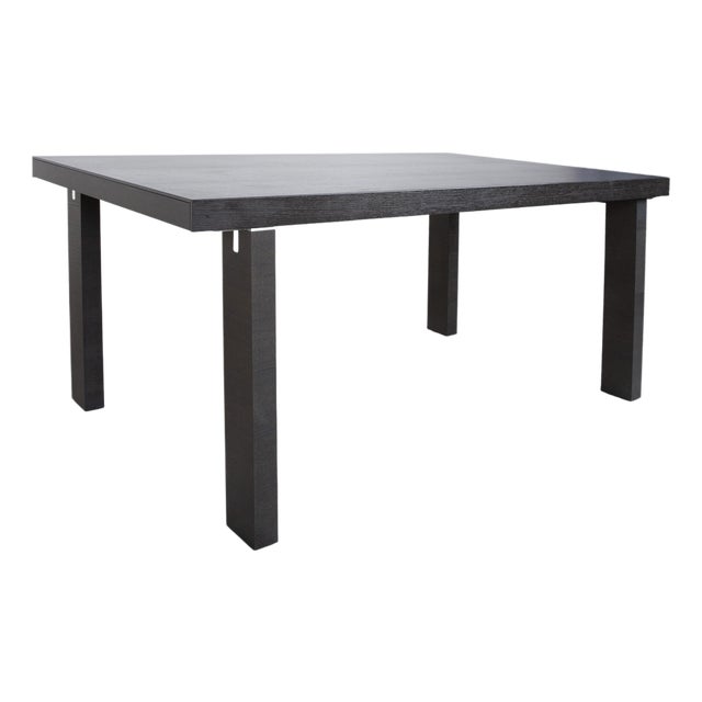 Extendable Dining Table in Black Oak from Contours For Sale