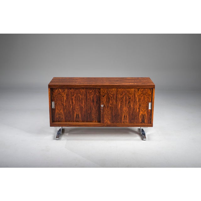 Mid-Century Wood Veneer Sideboard with Chrome Legs, 1960s For Sale - Image 11 of 18