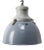 Vintage Industrial Gray Cast and Enamel Pendant Light from Industria Rotterdam For Sale