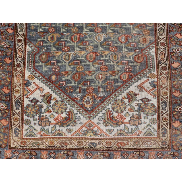 Antique Persian Gallery Kurdish Runner With All-Over Floral Design 4'1" X 17'2" For Sale In Atlanta - Image 6 of 13
