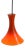 Orange Glass Trumpet Pendant Light by Peill & Putzler, 1960s For Sale