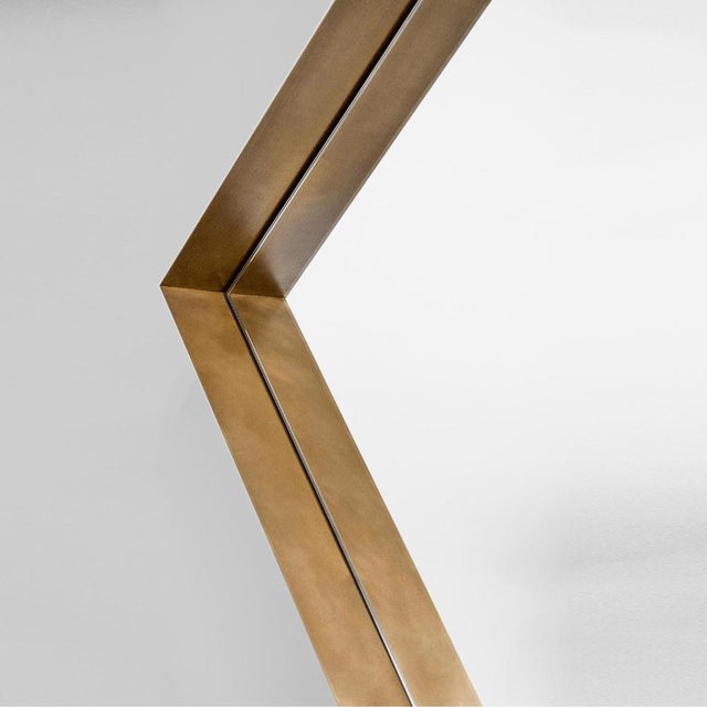 Copper Reflexion Brass Mirror by Zincutec For Sale - Image 8 of 11