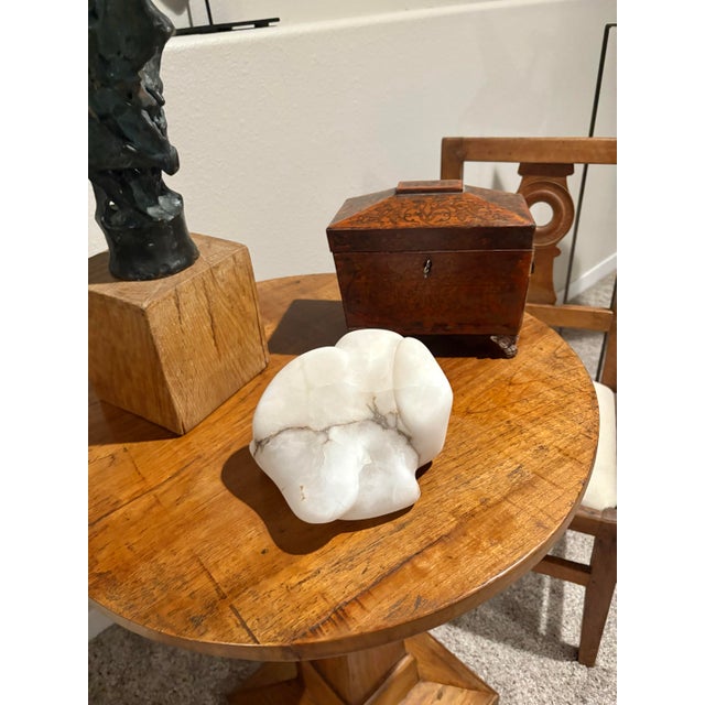 1990s Mid-Century Modern Abstract Carrara Marble Sculpture (9.5” High) For Sale - Image 5 of 12