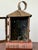 Antique Handcrafted Punched Tin & Copper Lantern | Folk Art Candle Lantern With Original Glass Door For Sale - Image 4 of 10