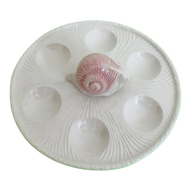 Italian Ceramic Snail Caviar Server For Sale