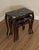 High Quality Rococo Style Nesting Table Set Constructed Of Mahogany With Shaped Cabriole Legs And Carved Shell Motifs....