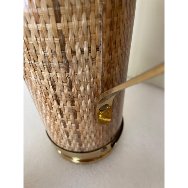 Cane and Acrylic Glass Table Set, 1960s, Set of 5 For Sale - Image 4 of 14